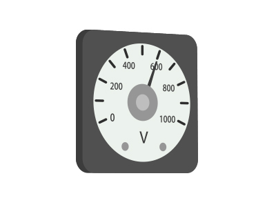 線路電圧計のイラスト