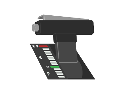 運転ハンドルのイラスト
