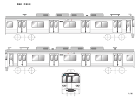 鶴舞線先頭車両おえかきイメージ