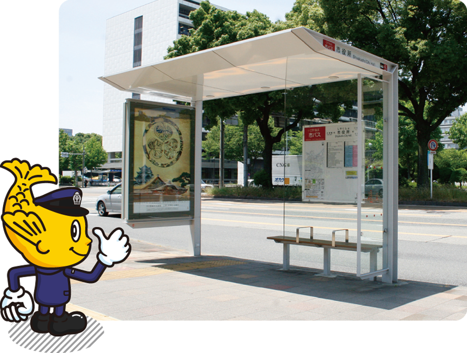 市バス停のイメージ写真